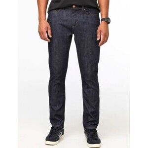 DU/ER Duer L2X Relaxed Taper Jeans Men's 33X32 (Fits 30X31) Dark Wash Blue Denim